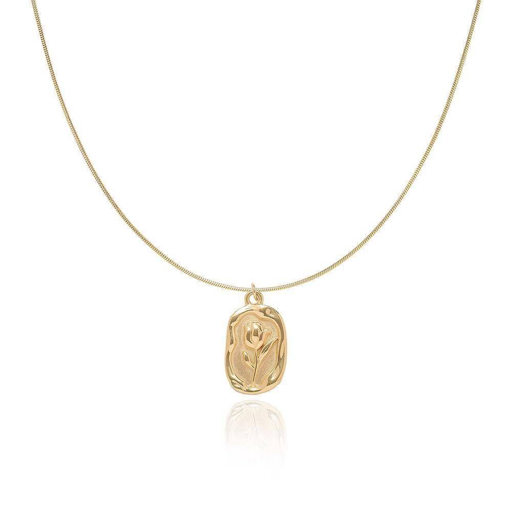 Simple Style Classic Style Floral Butterfly 304 Stainless Steel Pendant Necklace - Dainty Chain