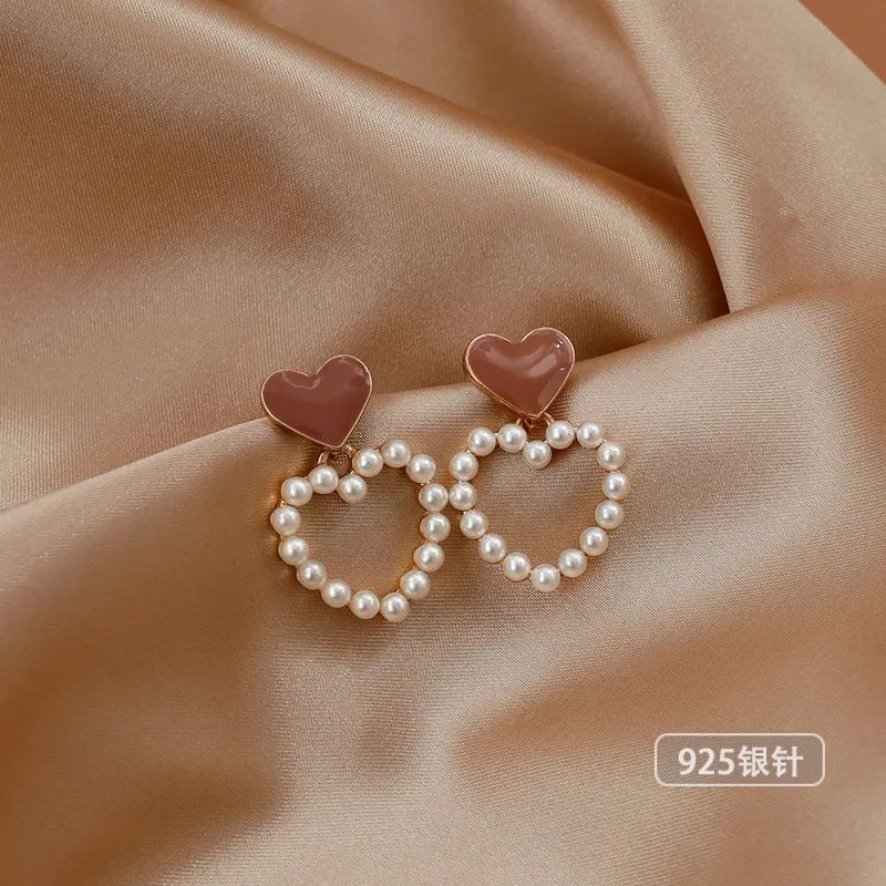 Pearl Double Heart Earring - Classic Pearl Accessories