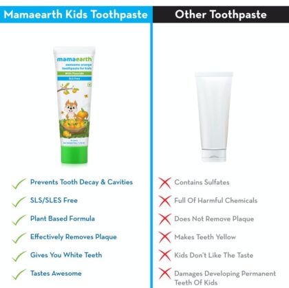 Sulfate Free Awesome Orange Toothpaste For Kids With Fluoride