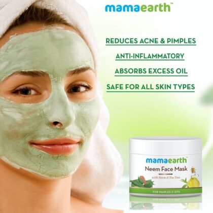 Neem Face Mask with Neem and Tea Tree for Pimples and Zits