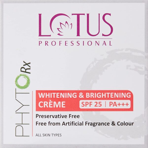 Lotus Professional Phyto Rx Whitening And Brightening Creme, SPF 25 PA+++, 50g